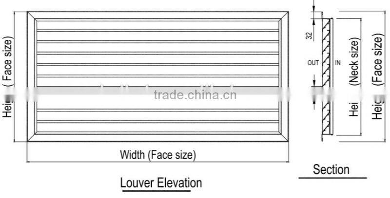 aluminum waterproof air louver