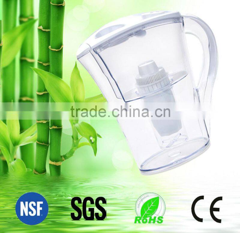 Clear plastic brita water filter pitcher QQF-06