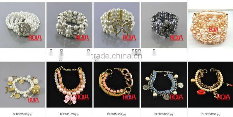 Imitation jewellery small glass seed beads pink tassels bracelets for children