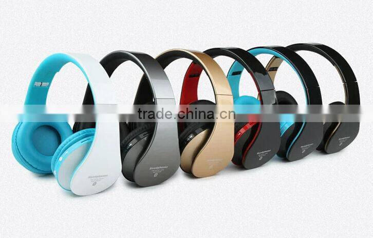 Super bass bluetooth headset headphone for xiaomi mi3 iphone with TF card slot and FM
