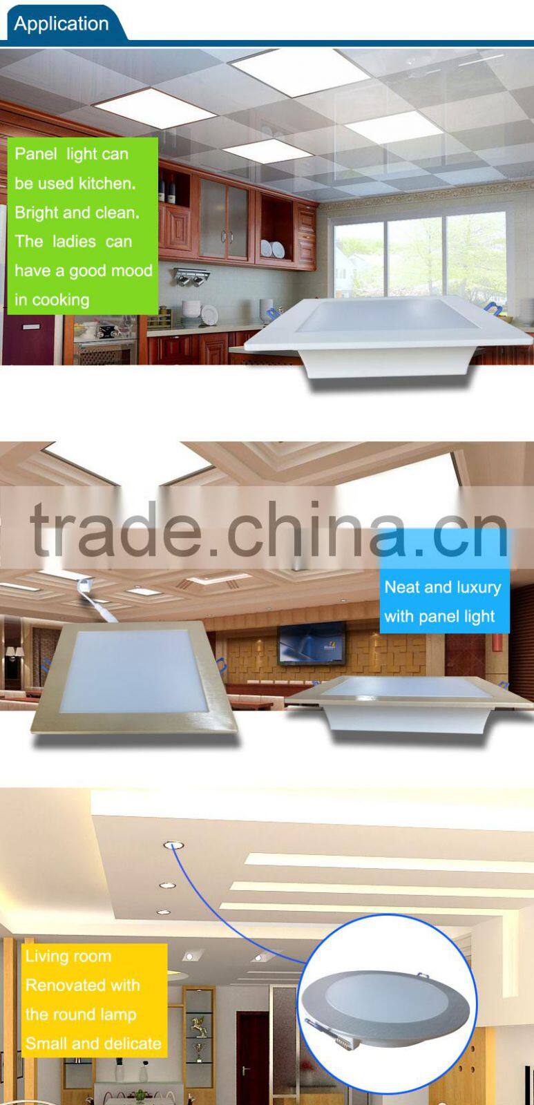 high warranty led panel led panel lighting slim plastic round led panel light