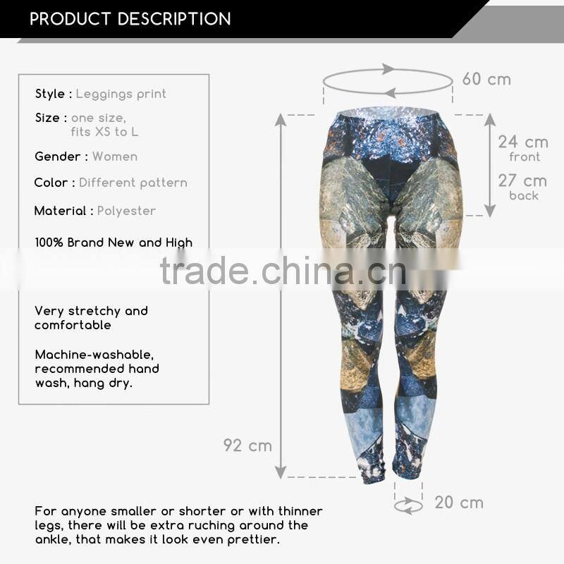 factory price 3d digital full print colorful womens gym leggings printed