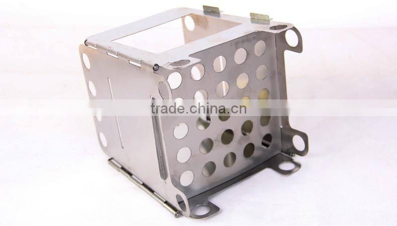 2016 hot sale new emergency portable foldable survival mini pocket wood burning credit card stove for survival kit