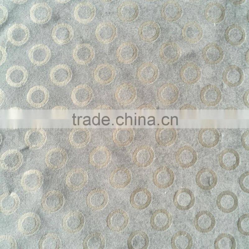2016 new style crumple design flock fabric for upholstery, cushion, bag