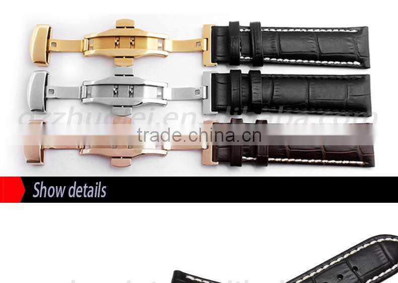 18|19|20|21|22mm high quality genuine leather Men and women's Watch strap with fashioanbel buckle