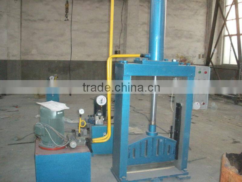 Single knife hydraulic rubber piece cutter