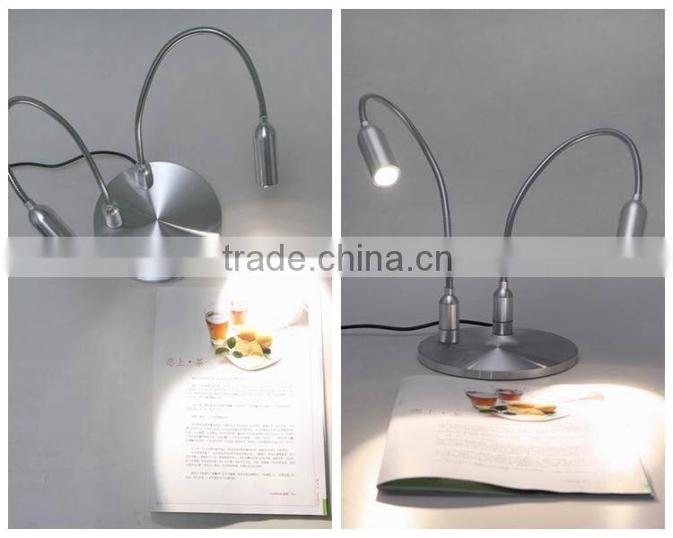 Customized LED lamp with double spotlight and touch switch
