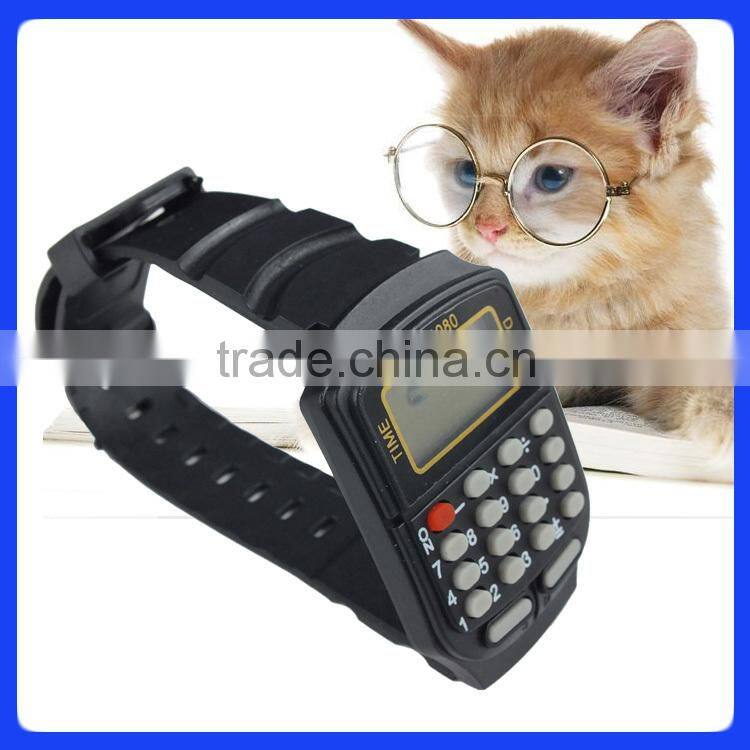 Cheap promotion watch with electronic calculator plastic watch multi color promotion watch