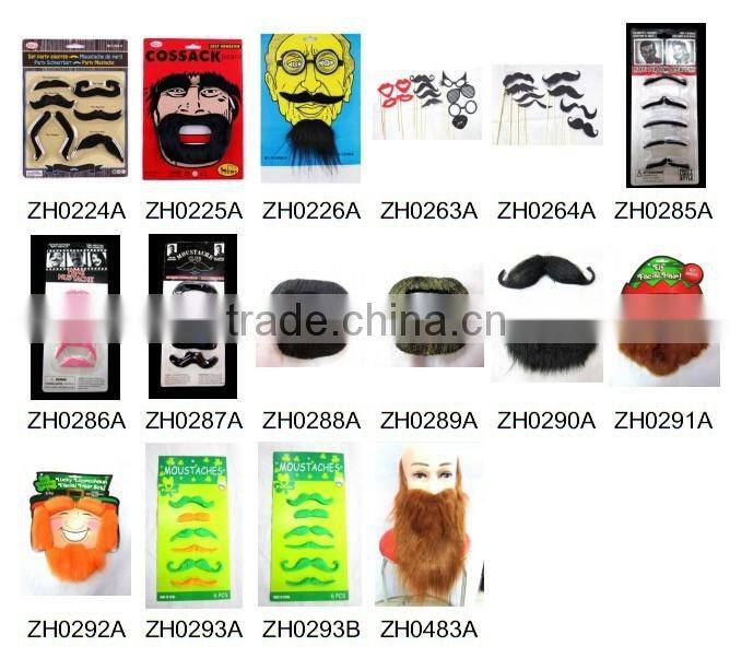 Artificial mustache beard