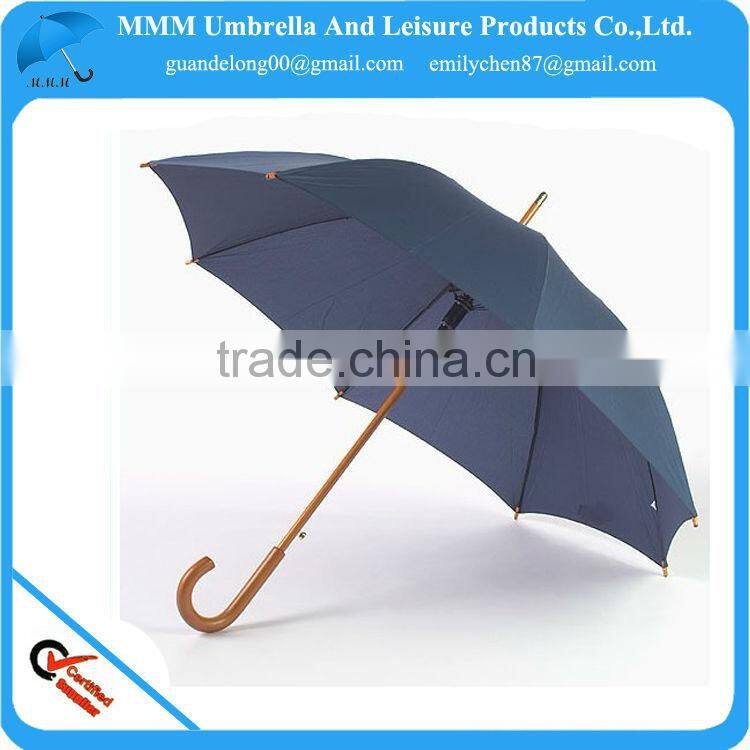 2014 HOT LOAL blue hotel auto wooden handle umbrella