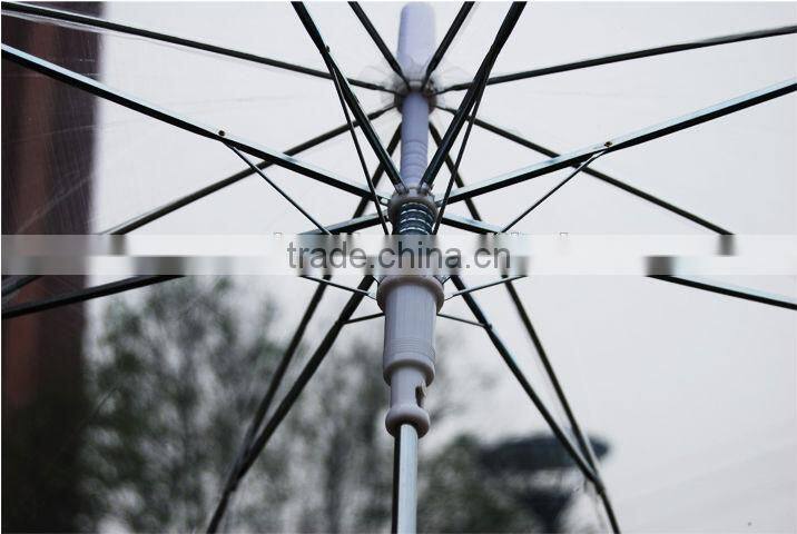 2014 Stylish pvc/eva/poe clear umbrella