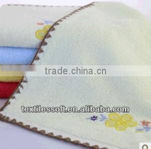 Multicolor serging embroidered cute cotton towel