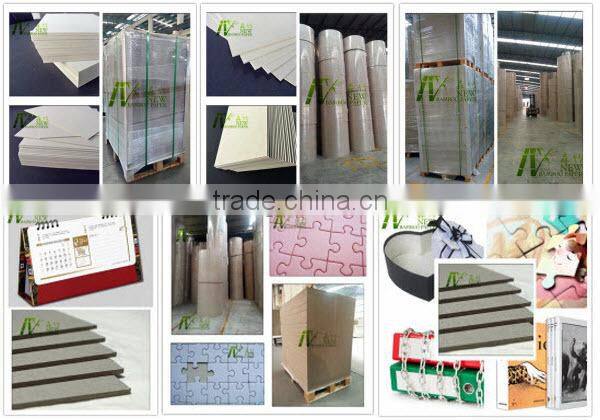 Recycle grade AA thick laminated paper 2mm solid chip greyboard