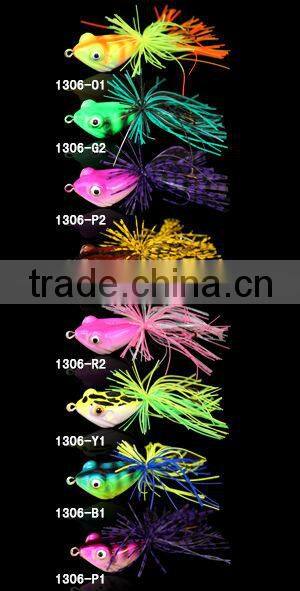 7.8g/42 mm 8colors,rubber frog of artificial fishing lure ,stainless steel hook
