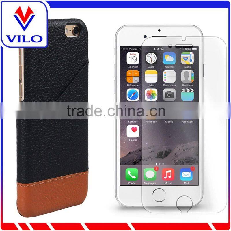 Genuine Leather Mobile Phone Case For iPhone 6+Screen Protector for iPhone 6