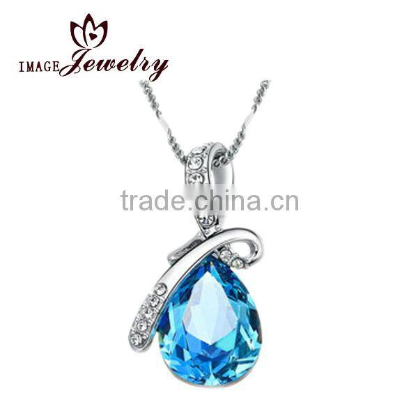 Recently gemstone necklace for wholesale fashion jewelry of colorful cz pendant