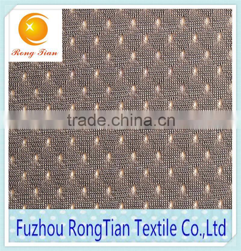 Wholesale polyester knitted hole mesh eyelet sportwear fabric