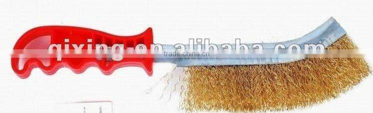 brass wire scratch brushes with plastic handle