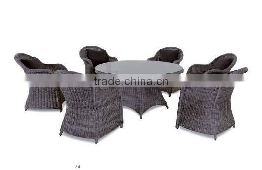 2016 Northern Europe style outdoor UV resistant rattan effect garden furniture