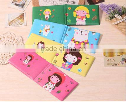 Plastic gift lovely flower print card holder with high quality