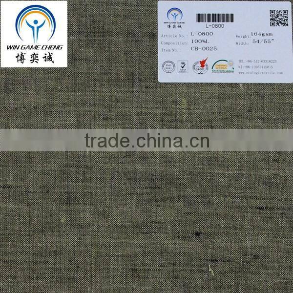 Wholesales 100% linen dyed fabric for garment