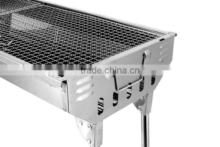 For camping used Good QualityOutdoor Stainless Steel Foldable charcoal bbq grill