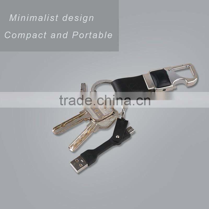 Colorful Flat Mini Magnetic 7CM Keychains Micro Usb Data Cable for Android