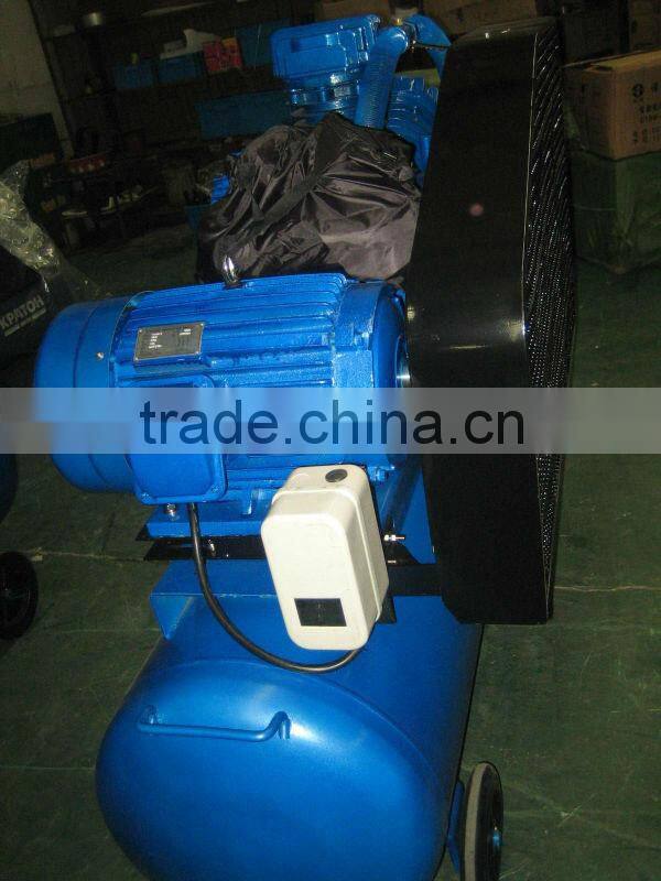 Bellt driven one stage 20HP oil lubricated piston mobile air compressor