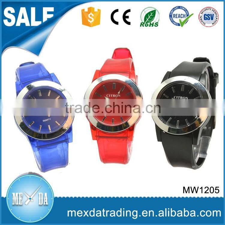 High quality sports silicone strap japan movement classic brand watch