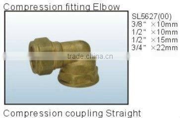brass radiator valve & compression fitting elbow