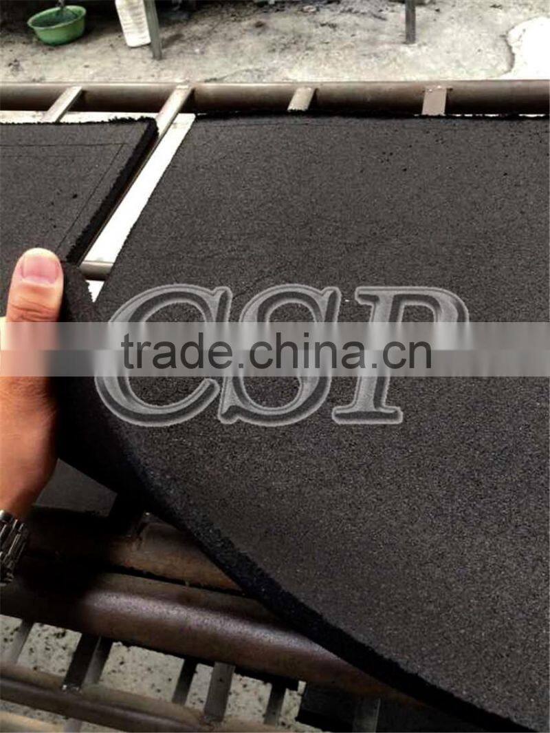 Noise reduction skidproof gym fireproof rubber mat floor