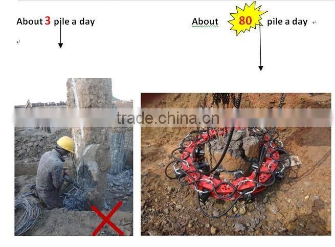 most advanced adjustable chain hydraulic round pile breaker SP606 with hydraulic cylinder