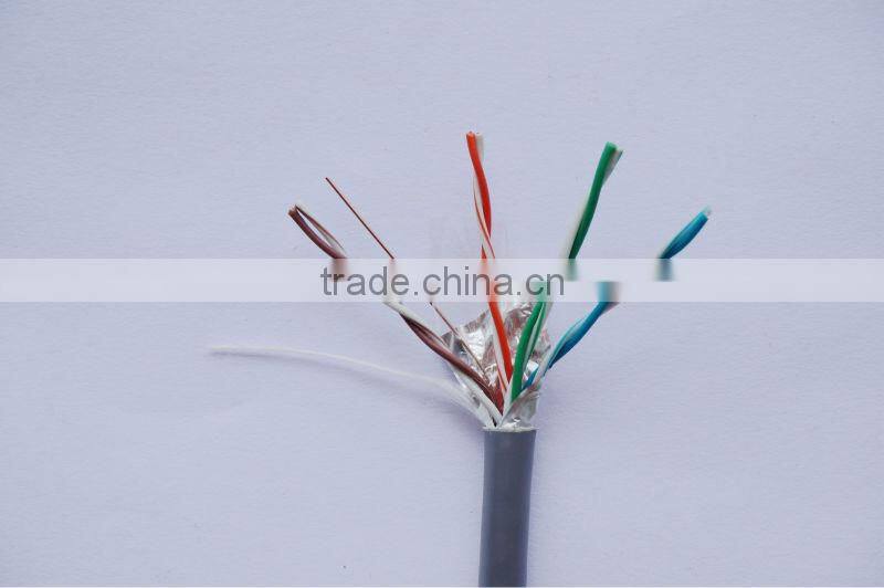 shield cat5e stp rj45 male connector with cable