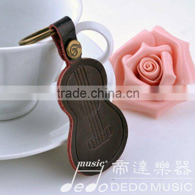 Dedo music funny gift guitar shape custom metal keychain
