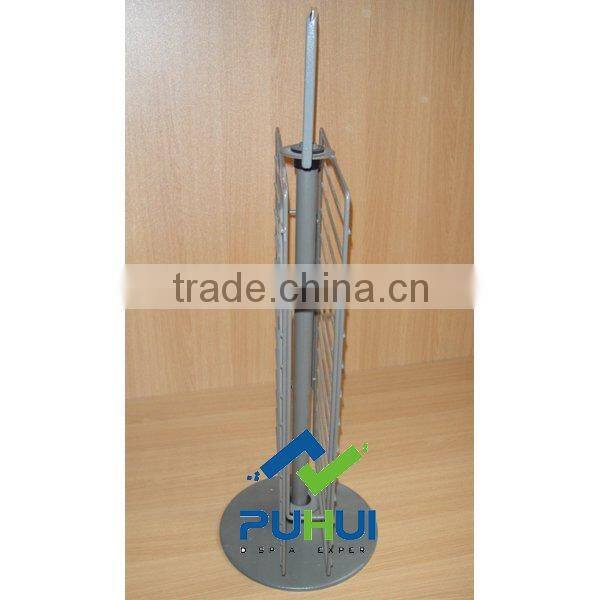 double sides metal wire revolving counter display with great price