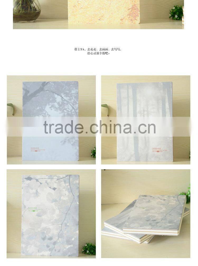 School Custom Logo Journal Blank Sketchbook Double Line While Diaries Notebook with Paper Cover