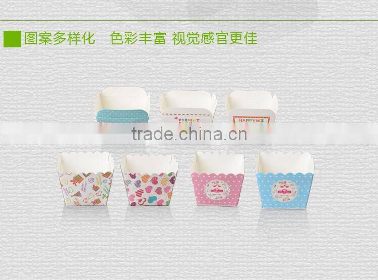 XFB19 BAKEST new hot sale high temperature resistance square DIY baking muffin cake paper cup
