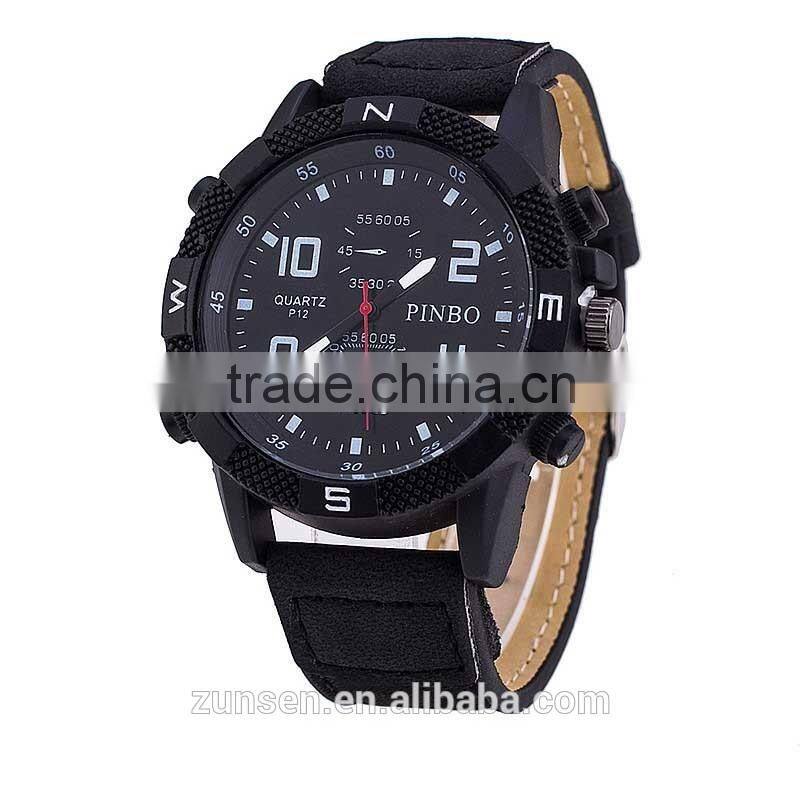 2016 Hot Fashion Luxury Men Quartz Watch Women Leather Sports Wrist Watch Relogio Masculino for Unisex