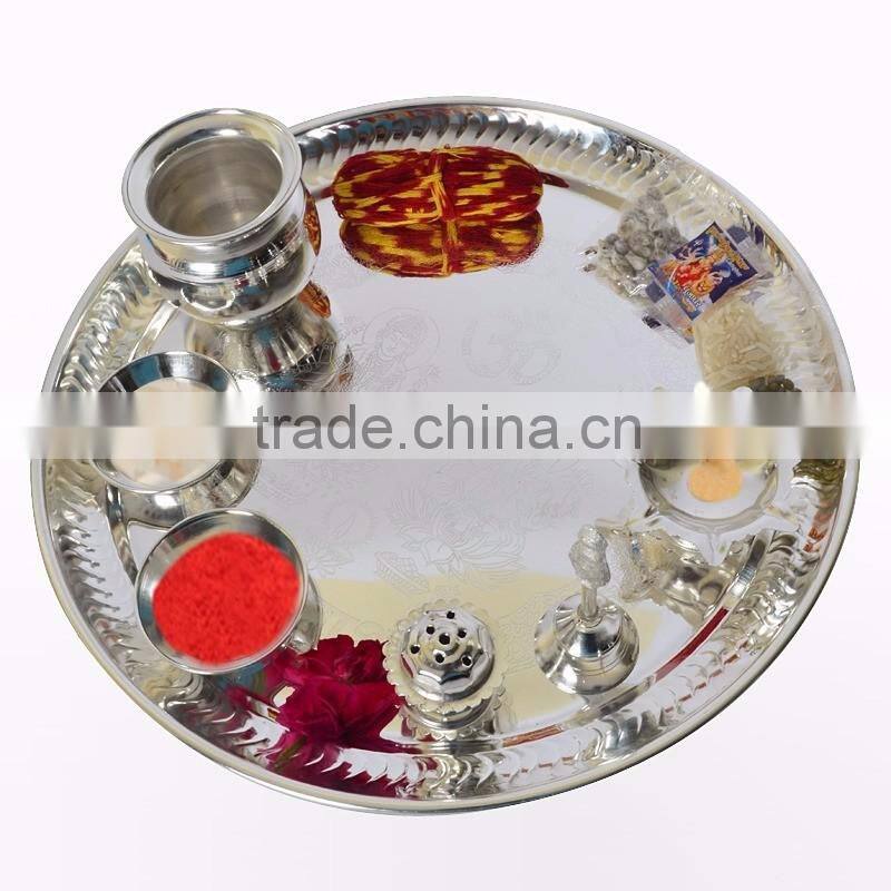 silver puja thali wedding gifts