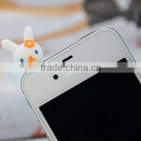 2013 3D cute bear design silicone dust plug