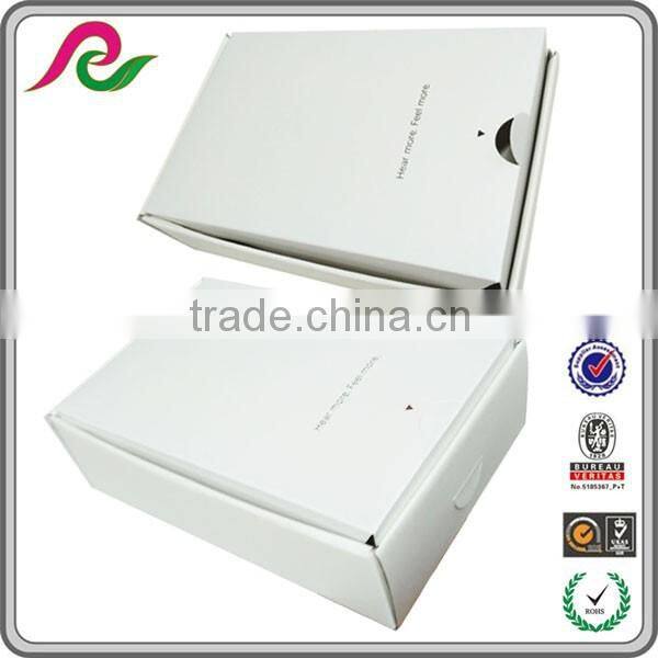 White paper box with foil white coated paper box packaging
