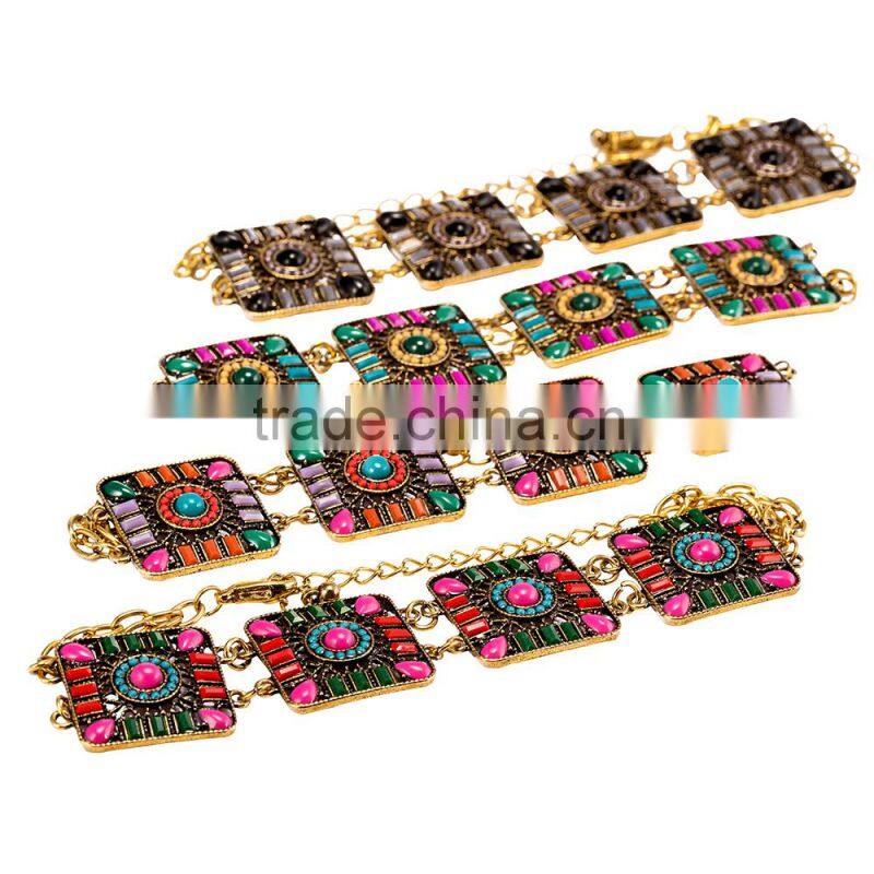 Free sample 2016 new design gold tone hamsa bracelet