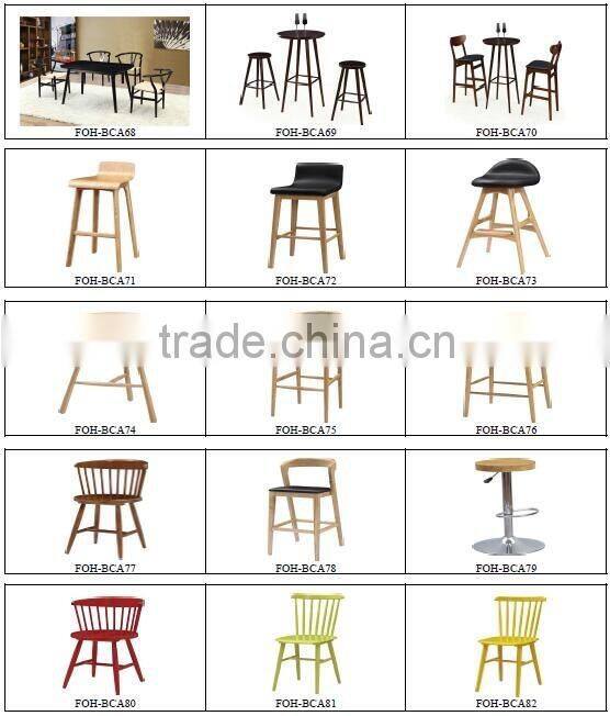 Wooden High End Leather Cafe Chair (FOH-NCP11)