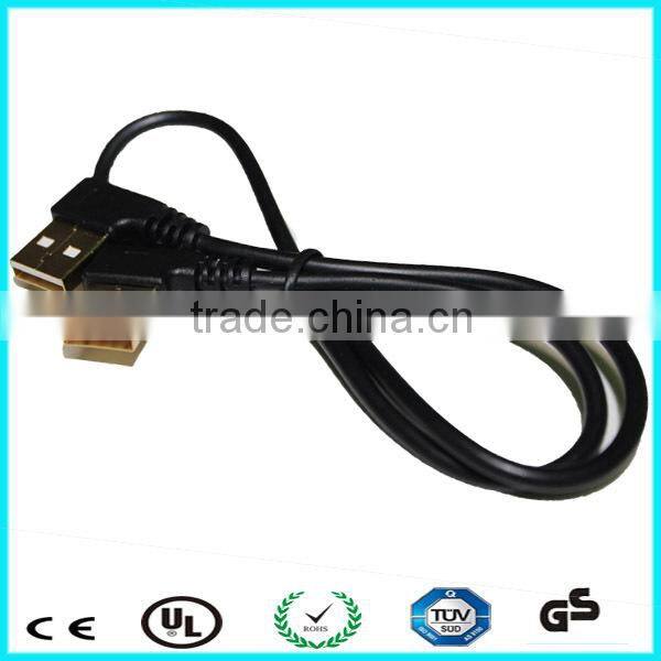 1M black 90 degree usb2.0 charging cable