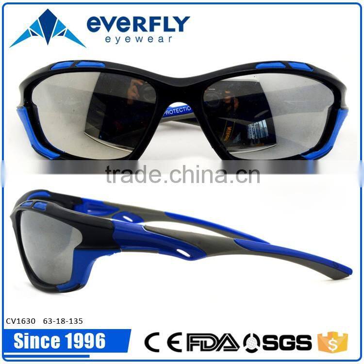 Hot selling fashion style plastic sports sunglass, new PC lens glasses for double injection