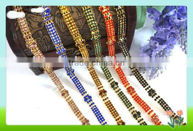 Cheerfeel Wholesale and custom rhinestone chains for shoes decoration