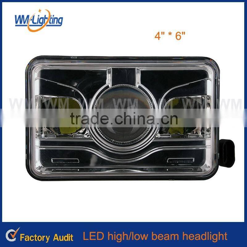 4inch * 6inch square headlights LED sealed beam high/low beam for jeep headlight