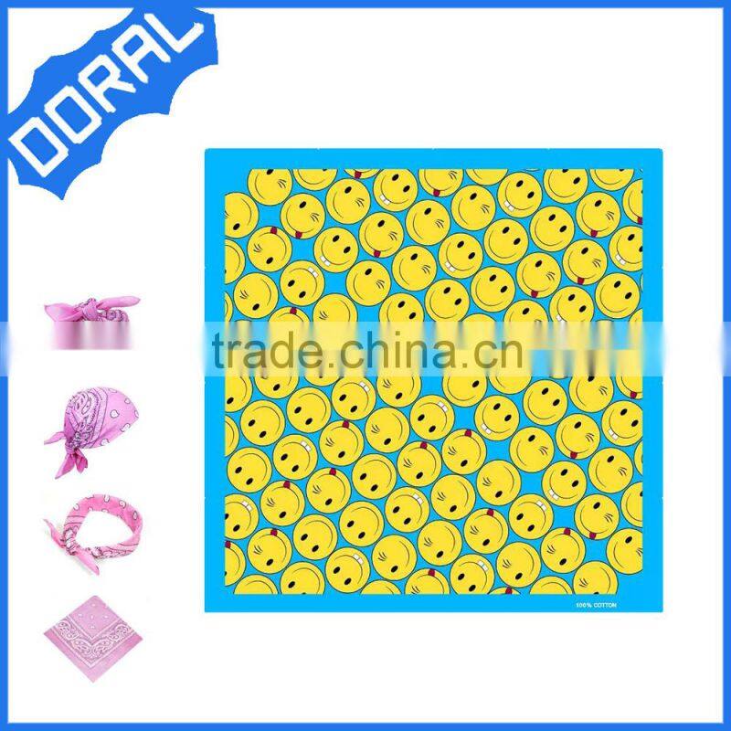 factory selling cheap printed cotton black bandana