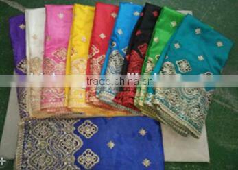 Cheap embroidery design african sequin george wrapper for party dress