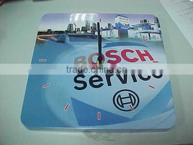 2014 popular fashion Square tin clock,beautiful metal clock